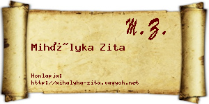 Mihályka Zita névjegykártya